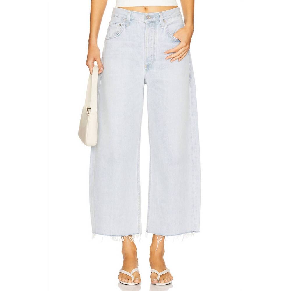 Citizens Of Humanity Light Wash Wide Leg Cropped Jeans